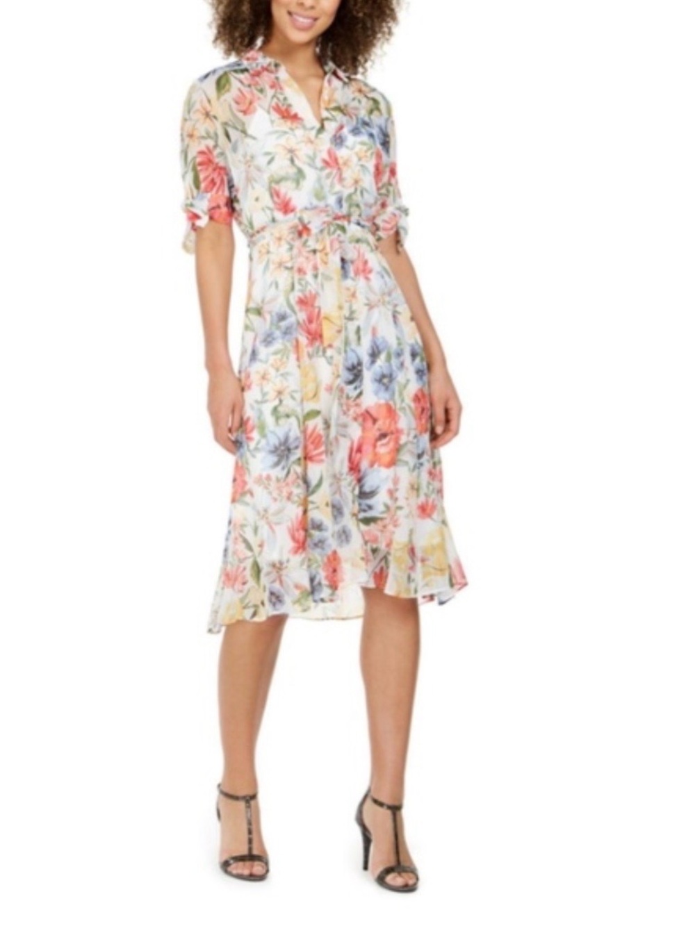Calvin Klein Midi Dress Floral Print (SKU623)